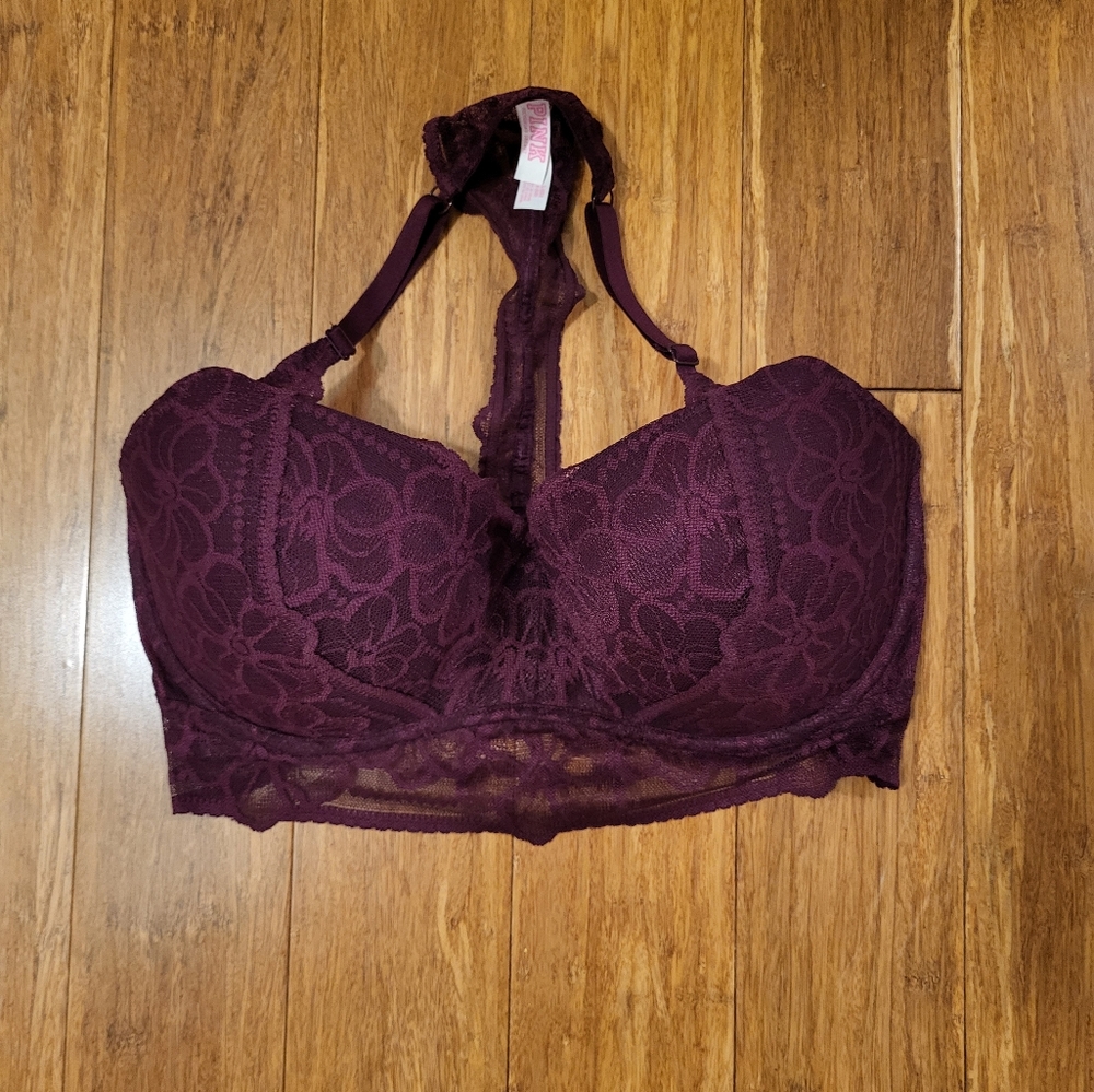 PINK Victoria's Secret Lace Bra - Deep Purple